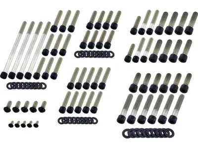 Kit viti coperchi motore nere lucide per Sportster 