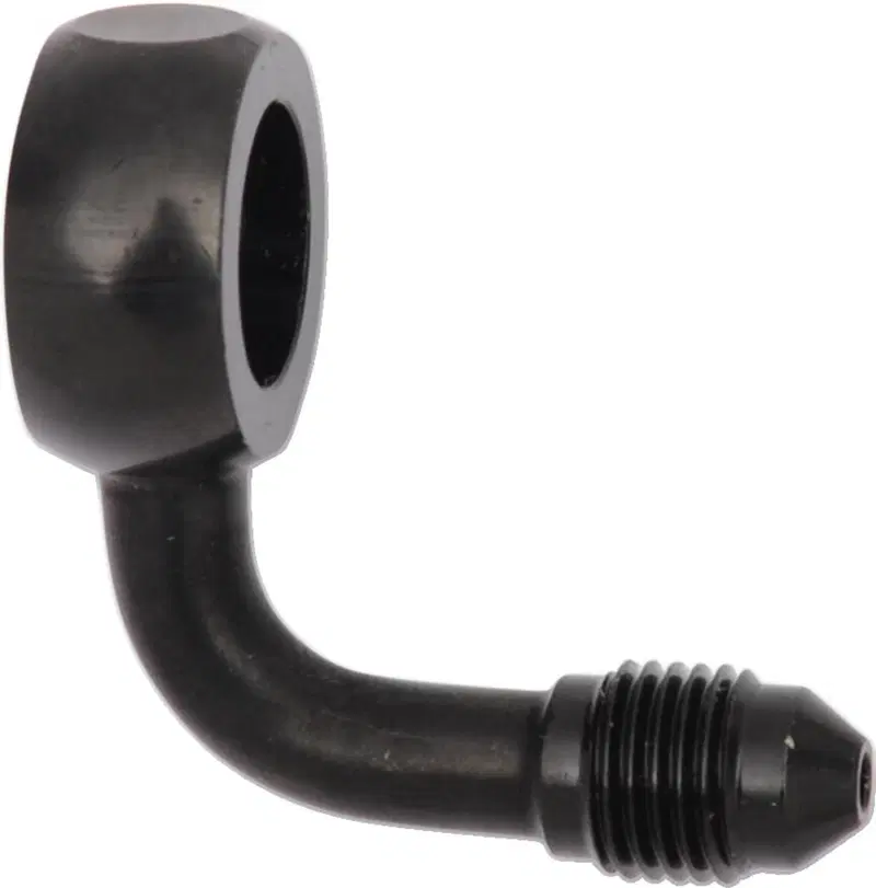 Raccordo nero da 12 mm E AN3 piegato 90 gradi (dia Goodridge