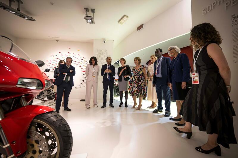 Ministri del G7 in visita alla Ducati