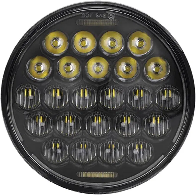 Parabola LED omologata da 5-3/4" nera con luce di 