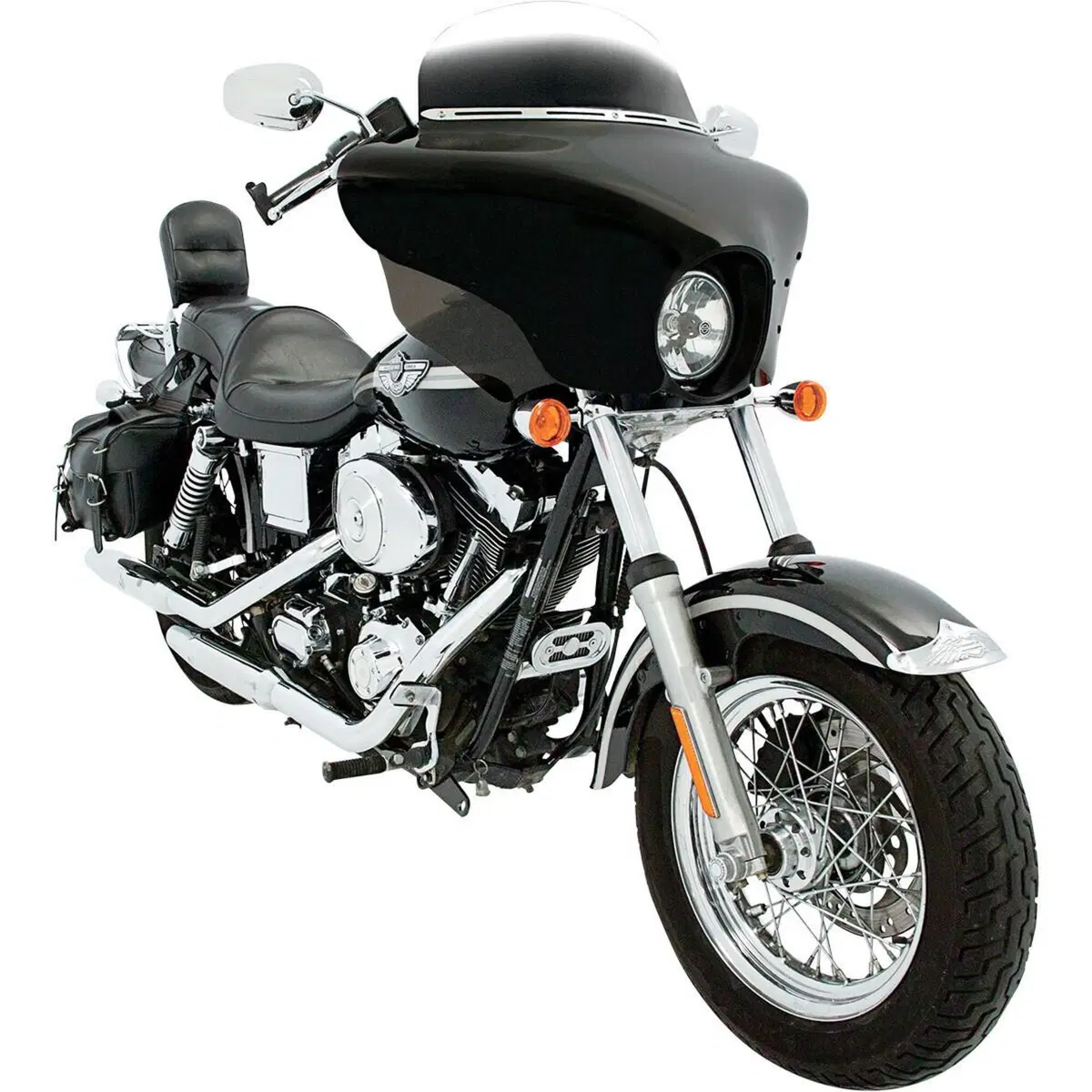 Batwing Memphis Shades nero per Sportster 1200N Ni 