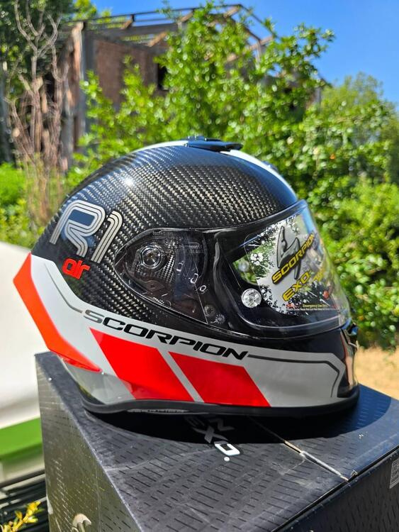 Casco Scorpion, Exo R1 Carbon Air, Corpus 2, Rosso Scorpion Helmets (3)