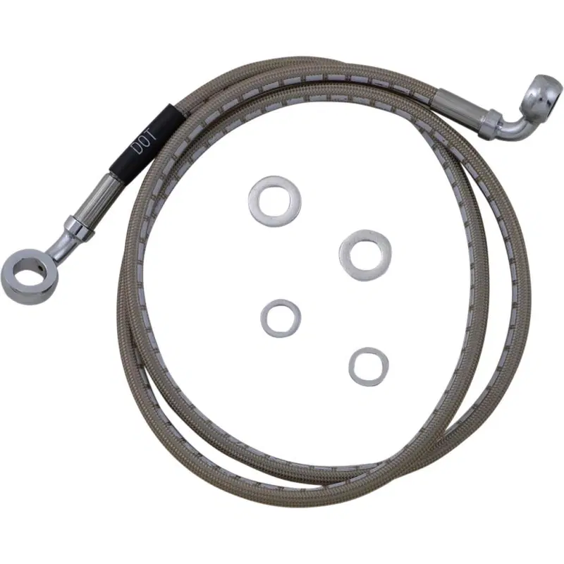 Tubo freno ant treccia inox Softail FXST disco sin Goodridge