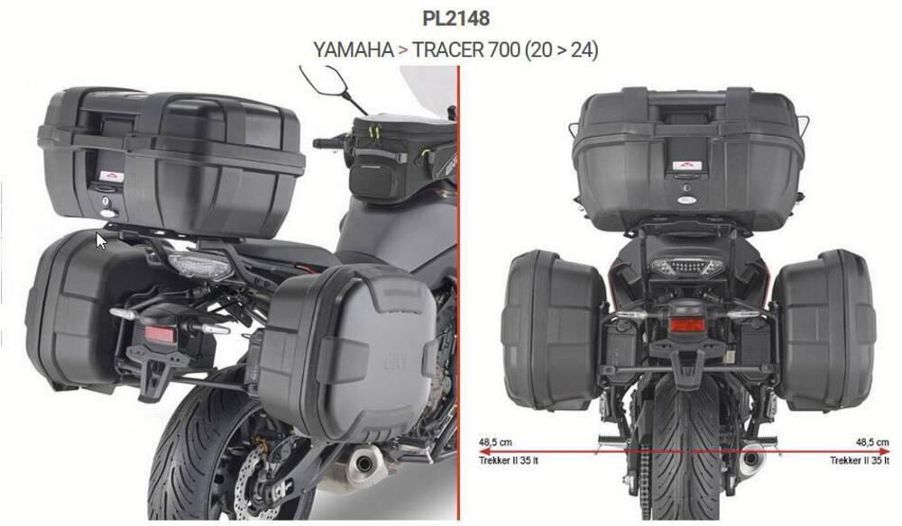 Telaio porta borse laterali Givi per Yamaha Tracer