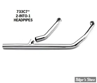 Collettori 2 in 1 cromato Paughco per Touring dal