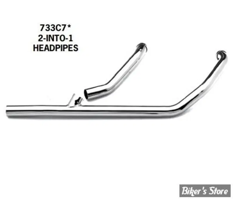 Collettori 2 in 1 cromato Paughco per Touring dal