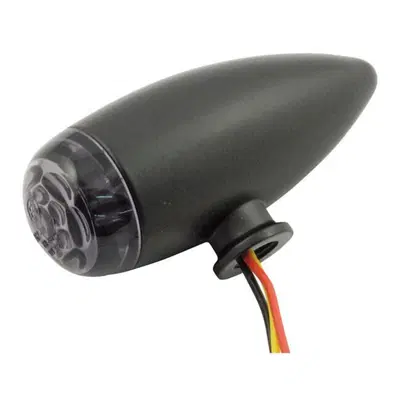 Faro posteriore Micro Bullet LED nero lenti scure 