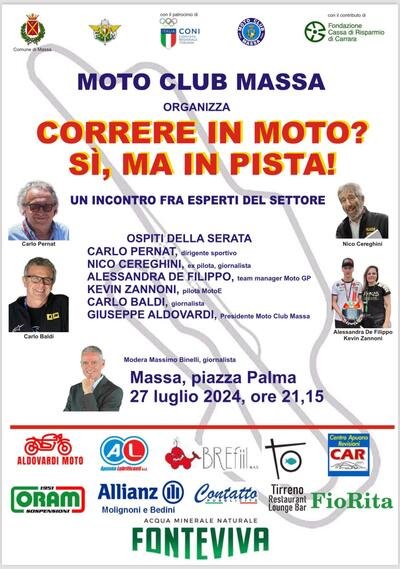 Il Moto Club Massa organizza per sabato 27 luglio &quot;Correre in moto? S&igrave;, ma in pista!&quot;