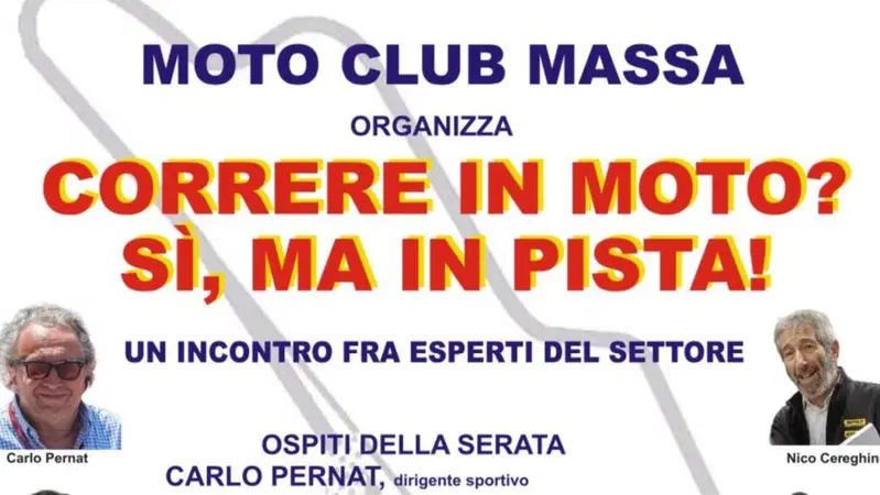 Il Moto Club Massa organizza per sabato 27 luglio "Correre in moto? S&igrave;, ma in pista!"