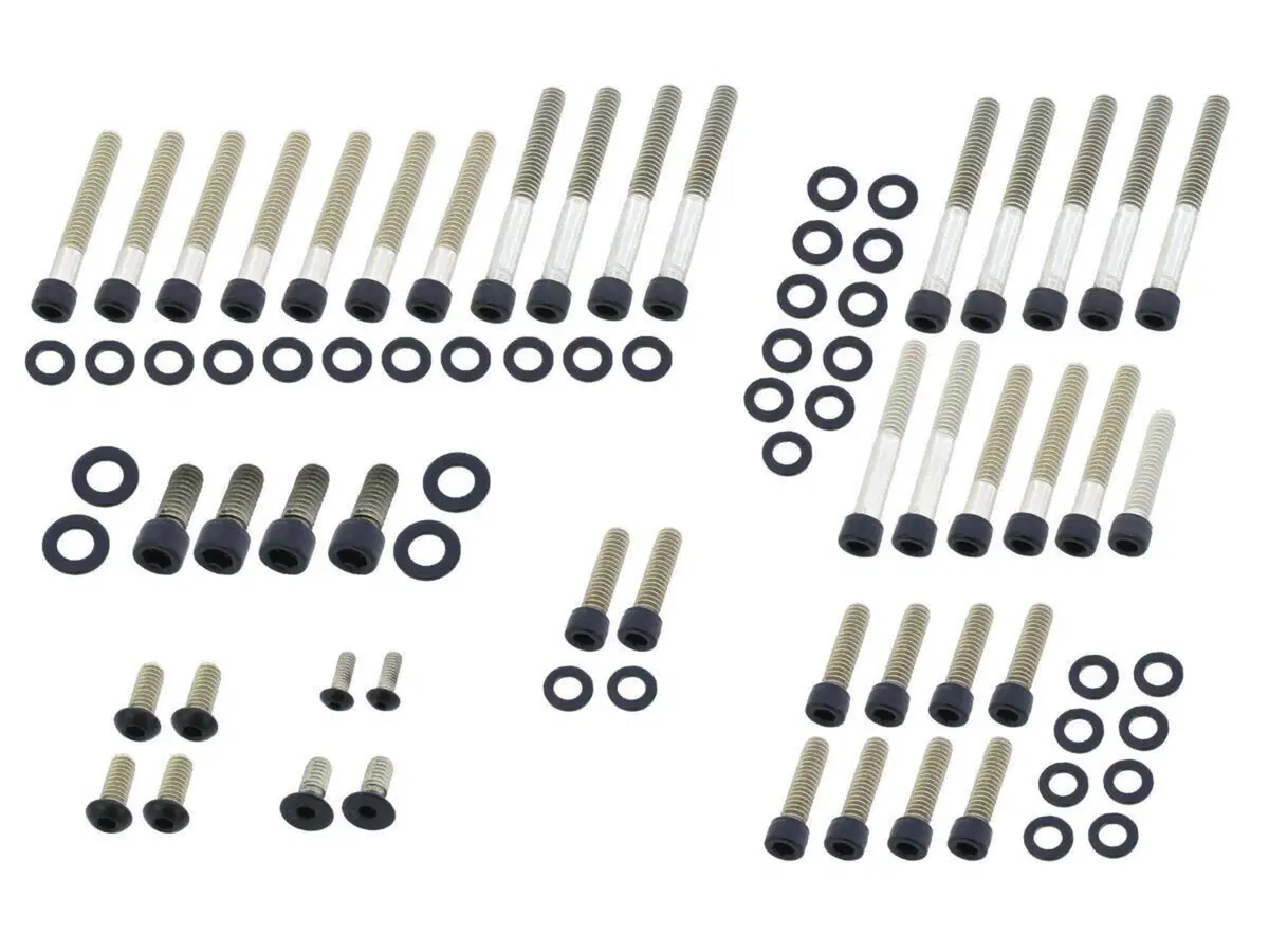 Kit viti coperchi motore nere opache per Sportster 