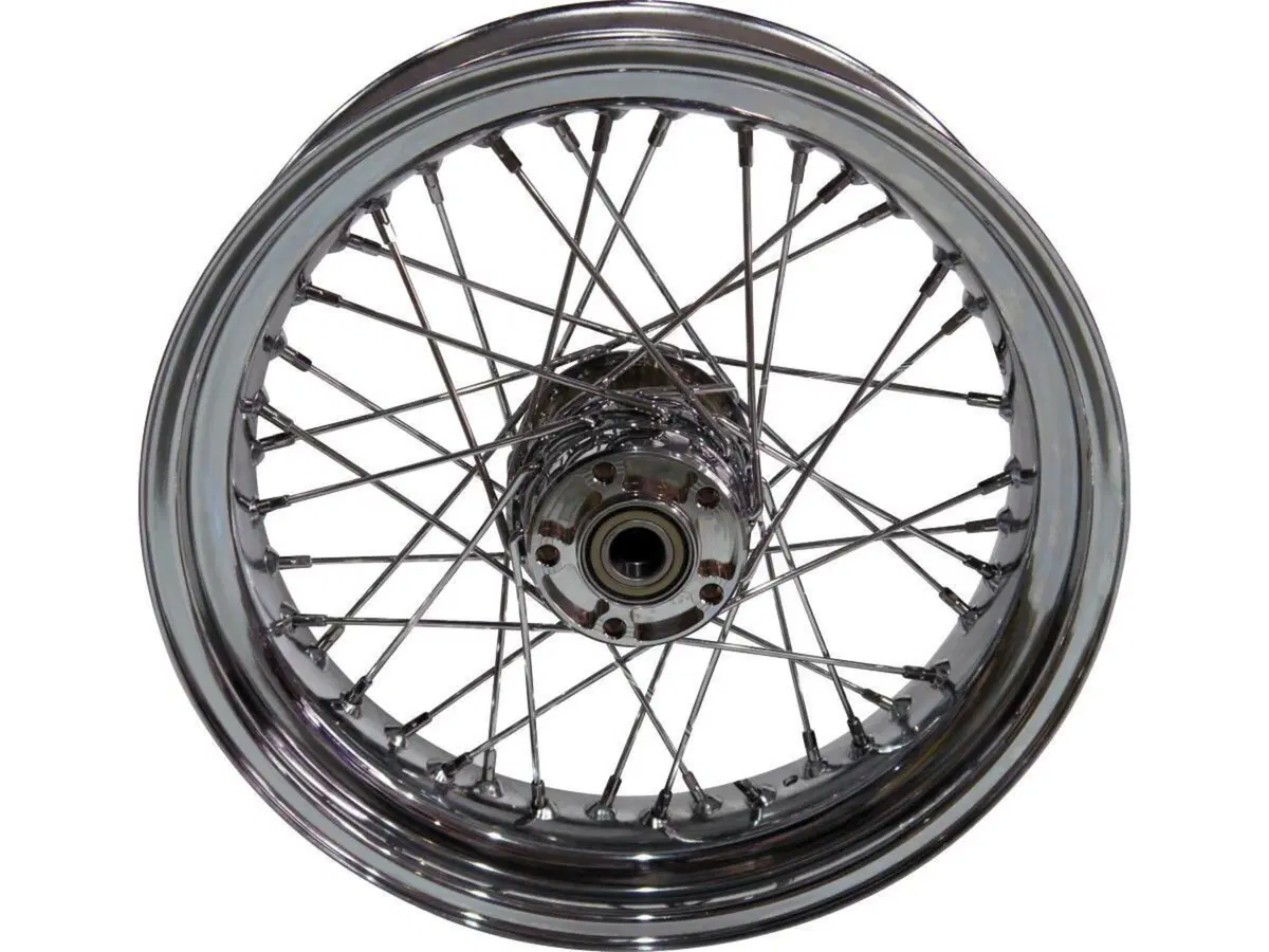 Ruota posteriore 16 x 3 con 40 raggi cromata Per F 
