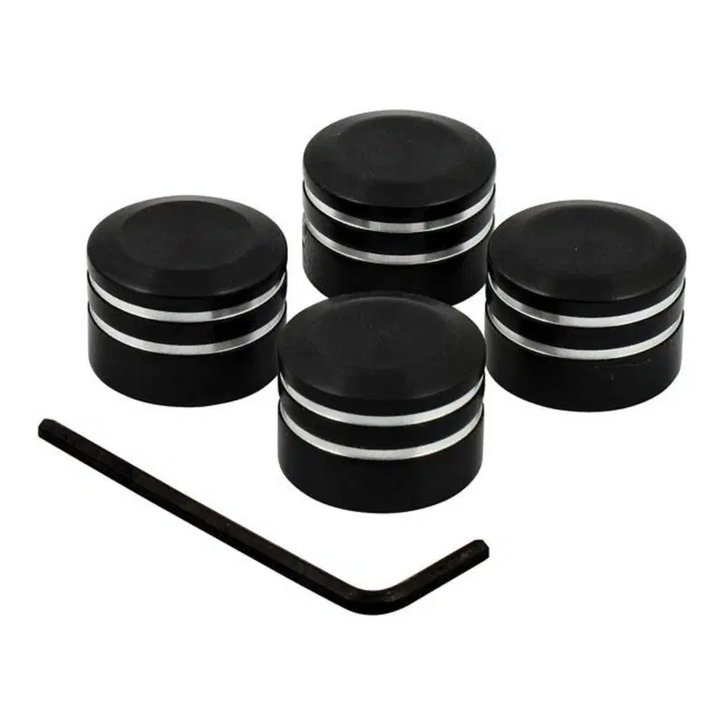 Coperchi neri in alluminio CNC per bulloni testate 