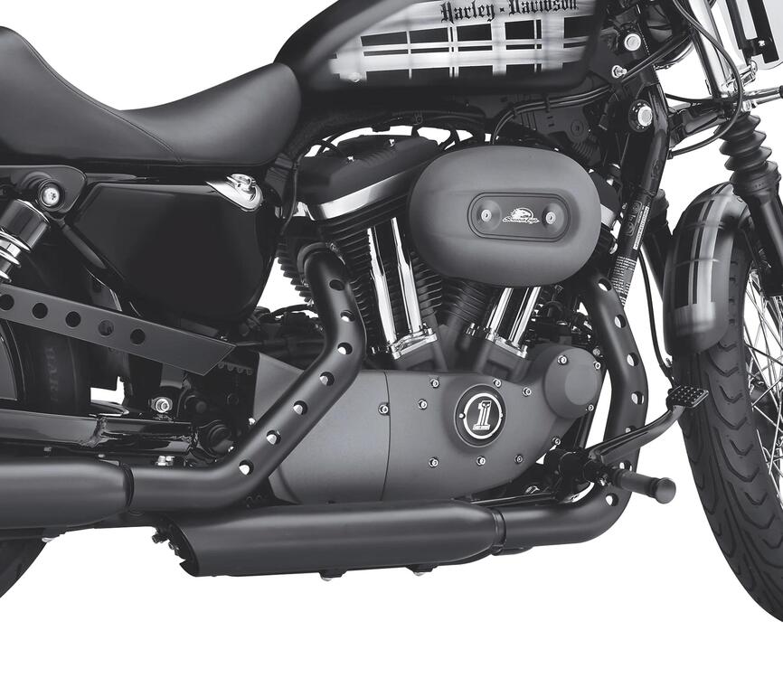 Paracalori neri traforati per Sportster dal 2014 a 