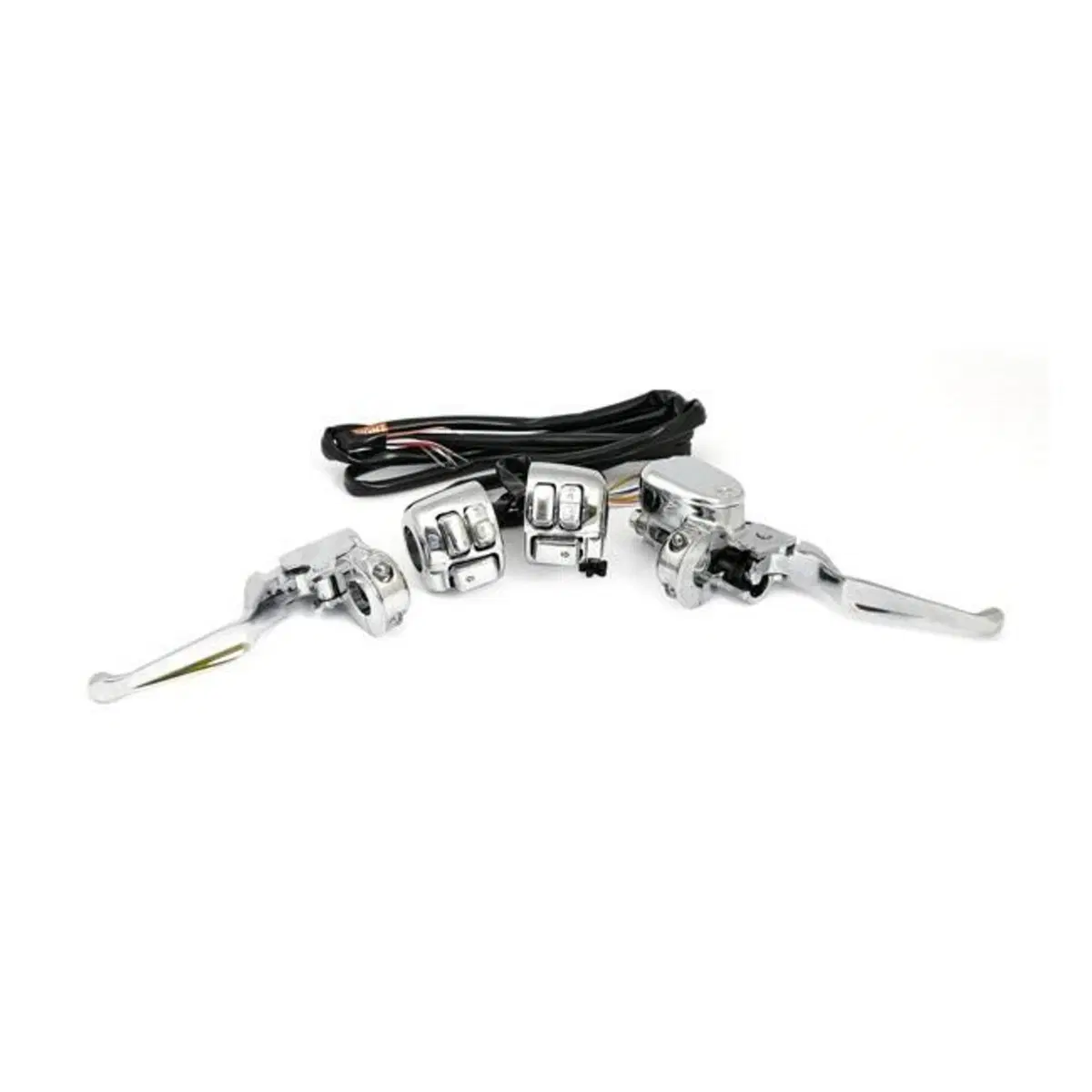 Kit comandi manubrio cromati per disco doppio (PUL 