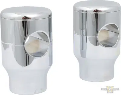 Riser alti 2'' cromati dritti per manubri da 1'' C 