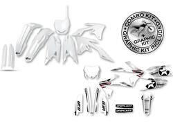 Kit plastiche+decals Ufo Thunder Suzuki Bianco UFO 