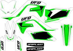 Kit grafica Ufo Stokes per Kawasaki Bianco UFO 