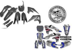 Kit plastiche+decals Ufo Thunder Yamaha Grigio YZ 