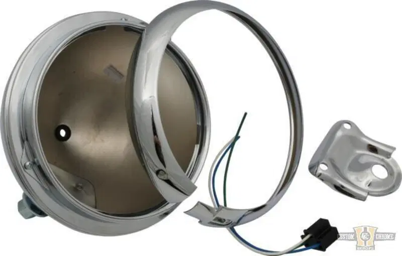 Faro anteriore 7" - senza vetro cromato Custom Chr 
