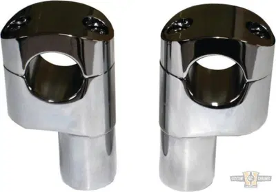 Riser alti 3-1/4&rdquo; disassati 1/2", cromati per manu 