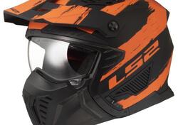 Casco Jet LS2 OF606 Drifter Mud nero arancio