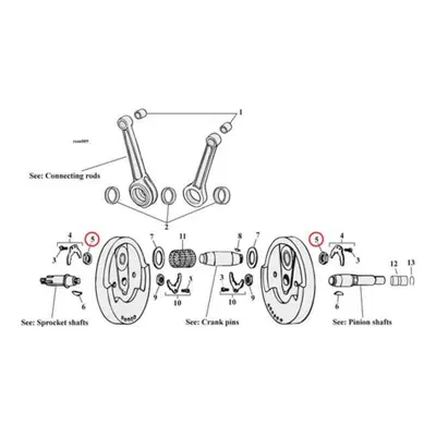 Dadi spinotto di biella Per Sportster dal 1981 fin 