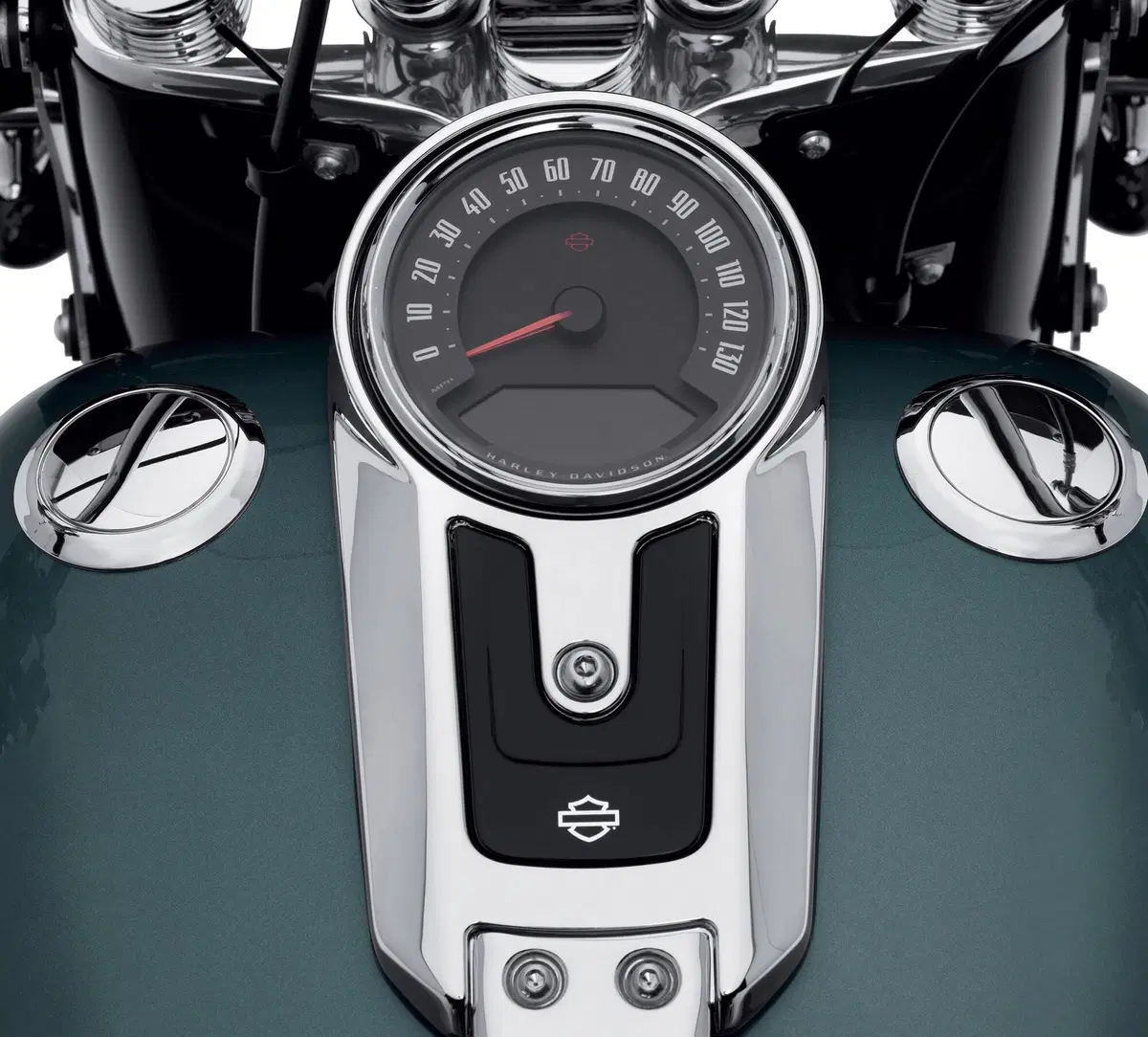Tappi benzina Pop-up a incasso cromati per Softail 