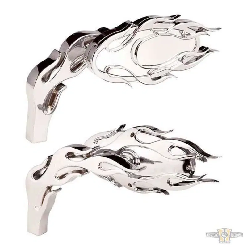 Specchietto Ness Tech Flamed destro cromo Arlen Ness