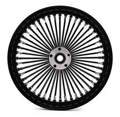 Ruota anteriore nera King Spoke 48 raggi 16'' x 3 