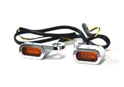 Frecce cromate con lenti ambrate omologate a LED p 