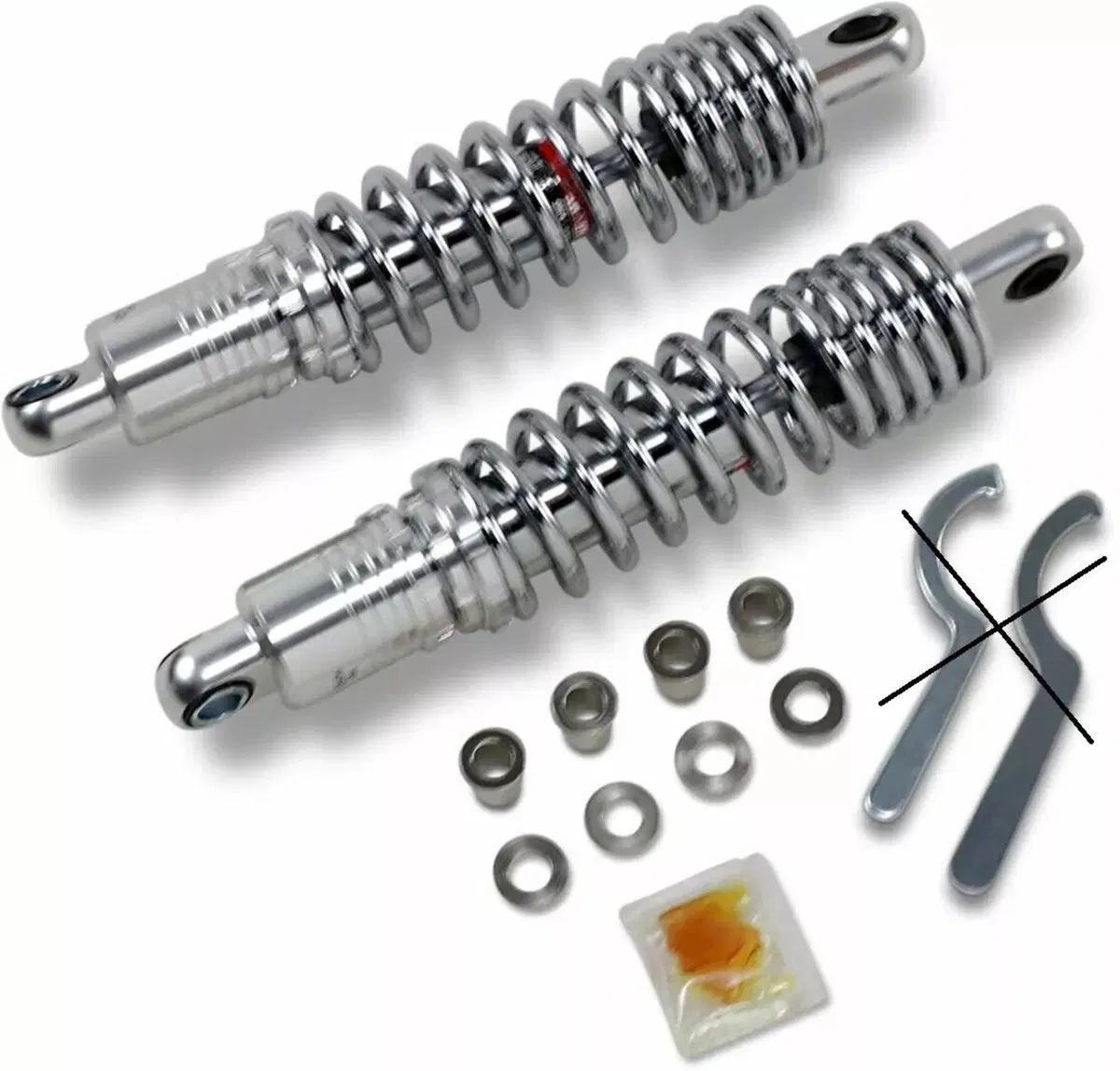 Ammortizzatori 12,5" cromati Drag Specialties Prem