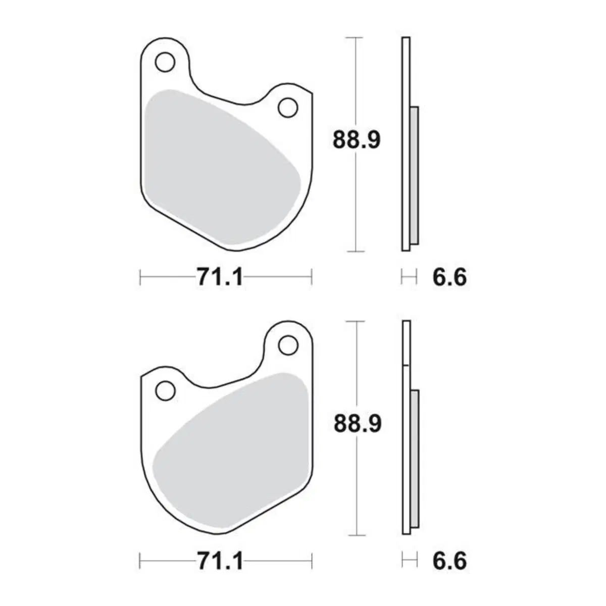 Pastiglie posteriori organiche per Sportster dal 1 Sbs