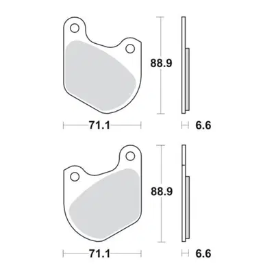Pastiglie posteriori organiche per Sportster dal 1 Sbs