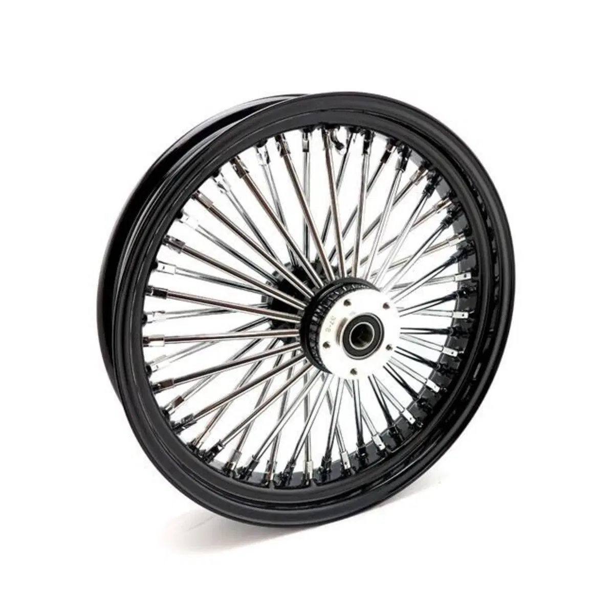 Ruota anteriore nera e cromo Big Spoke 48 raggi 18 