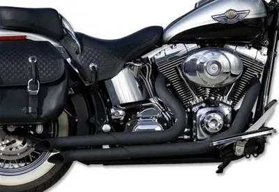 Marmitte Paughco Buzzsaw Yaffe nere Per Softail da