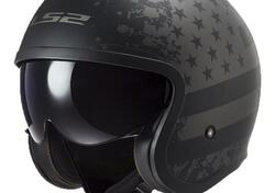 Casco Jet LS2 OF599 Spitfire 2 Black Flag titanio