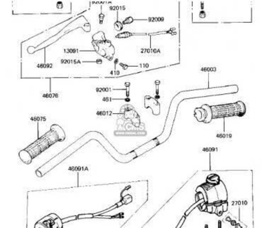 -Manubrio Kawasaki KZ550D1 GPZ 1981 460031078