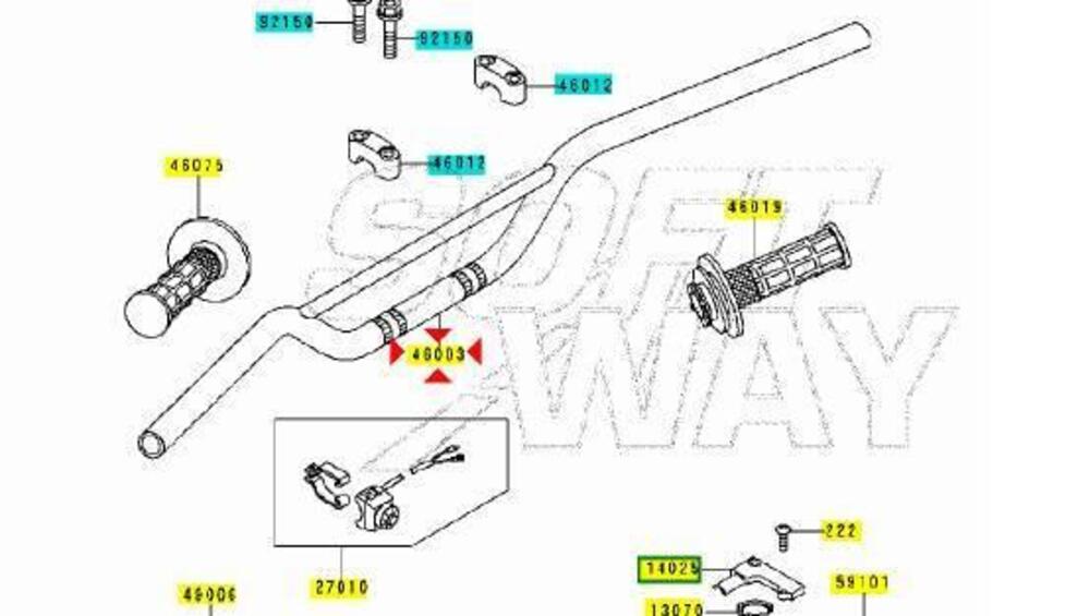 -Manubrio Kawasaki KX 460031468CC