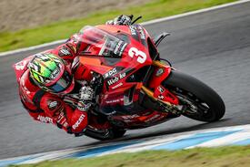 Ryo Mizuno in azione a Motegi con la Ducati V4 R Panigale del Team Kagayama