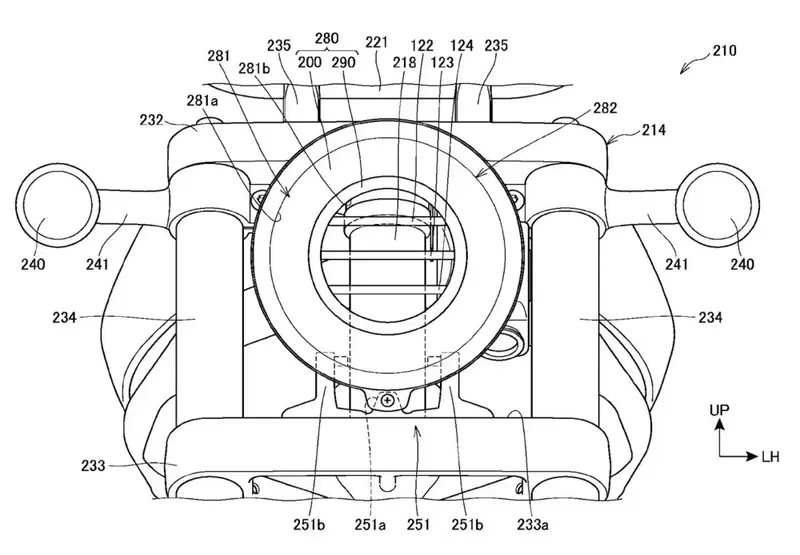 Il disegno del "ring light" di forma circolare su una cruiser