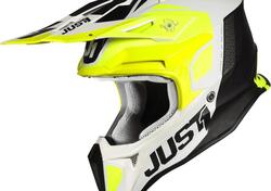 Casco cross Just1 J18 Pulsar in fibra Giallo fluo