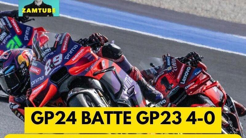 MotoGP 2024 - Ducati GP24 batte Ducati GP23 4-0. Ma... [VIDEO]