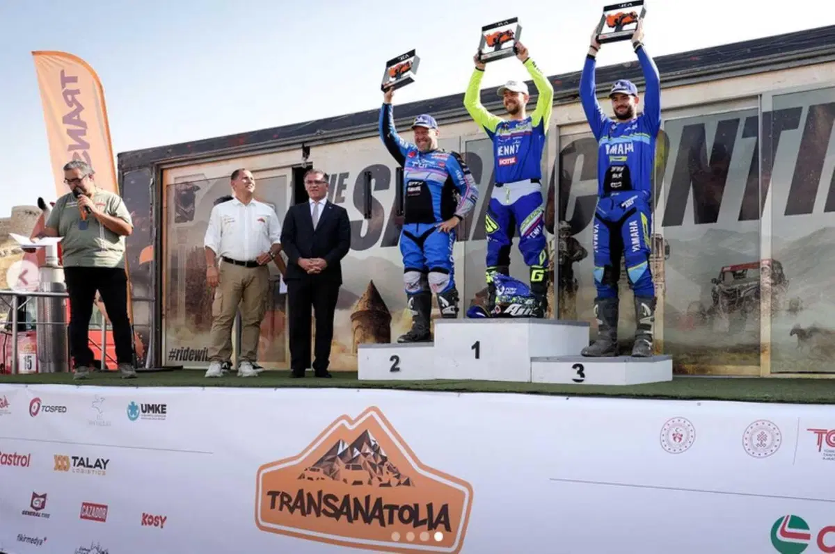 Rally-Raid. Transanatolia. Vince Lorenzo Santolino, Sherco, Botturi e Drusiani, Yamaha, a podio (12)