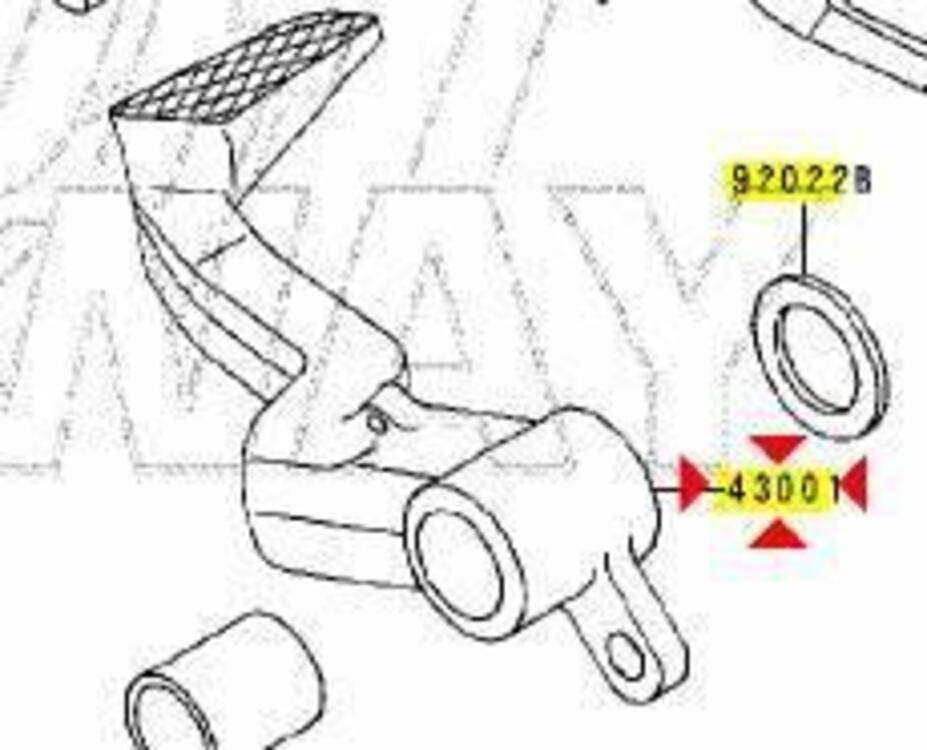 -Pedale freno post Kawasaki ZZR 600 430011224