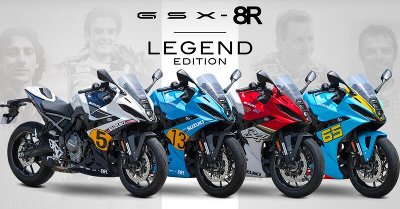 Moto (e piloti) da leggenda: Suzuki presenta le GSX-8R Legend Edition a Salone Auto Torino 