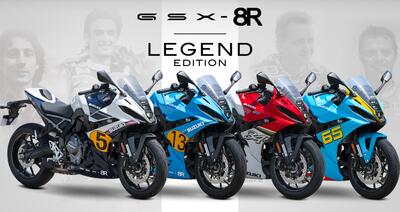 Moto (e piloti) da leggenda: Suzuki presenta le GSX-8R Legend Edition a Salone Auto Torino 