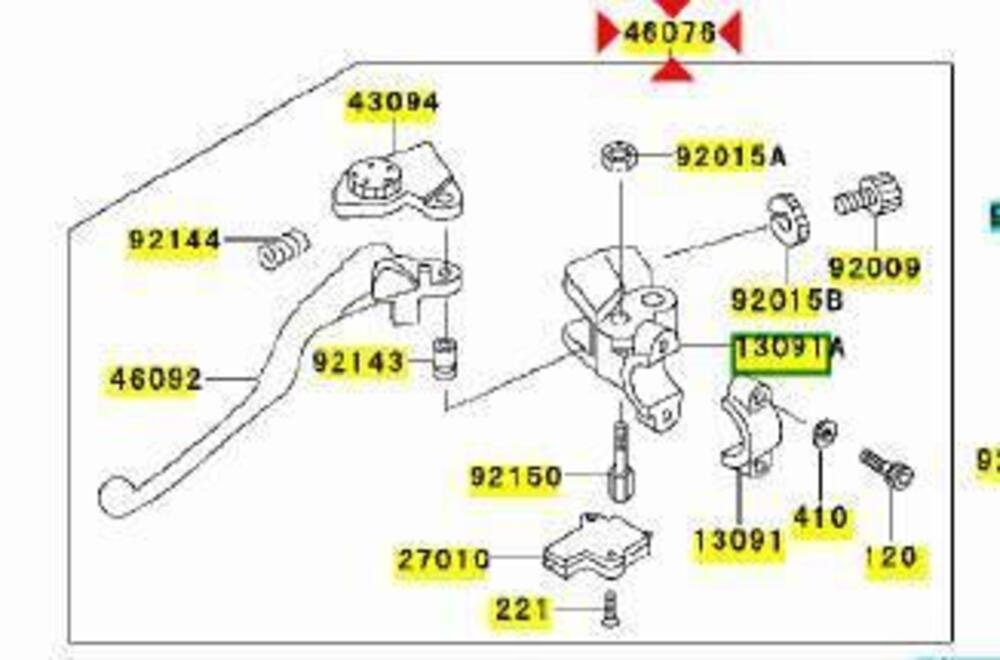 -Leva Frizione Kawasaki KLE 500 460761183