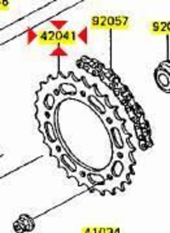 -Corona Kawasaki 43 denti KLR 600 420411185