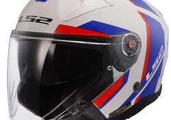 Casco Jet LS2 OF603 Infinity 2 Focus blu bianco ro