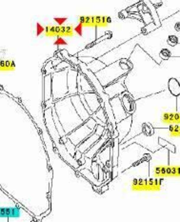 -Coperchio frizione Kawasaki Ninja-ZX6RR 140321540